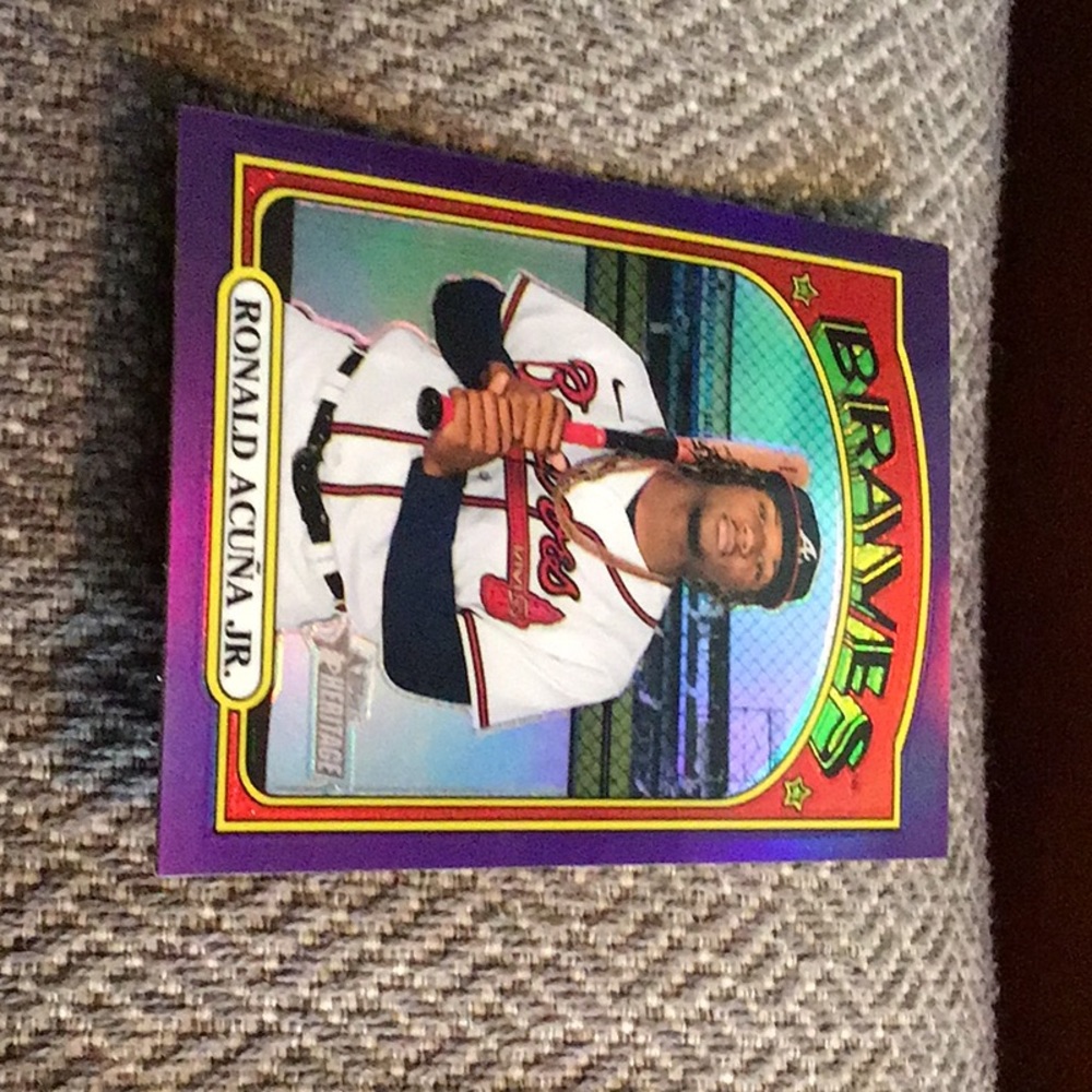 Ronald acuna jr rare baseball card